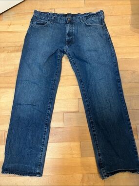 Calvin Klein Jeans Women's Straight Leg Dark Blue Denim